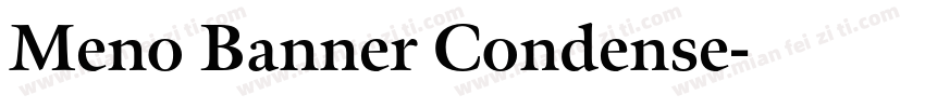 Meno Banner Condense字体转换